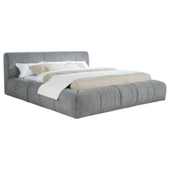 Wilshire Upholstered Eastern King Platform Bed Grey