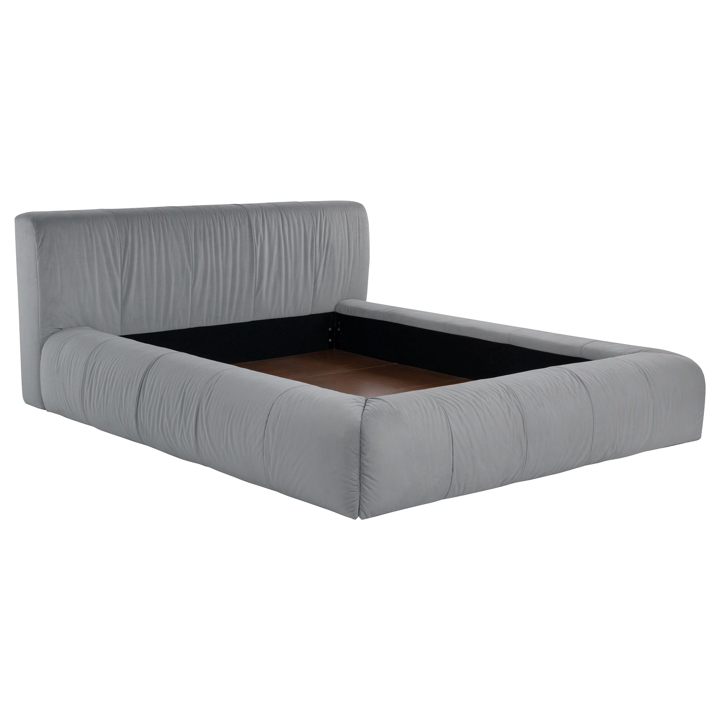 Orleans Furniture - Coaster - Wilshire Upholstered Queen Platform Bed Grey - 315981Q