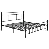 Orleans Furniture - Coaster - Novak 48-inch Metal Eastern King Open Frame Bed Matte Black - 316001KE