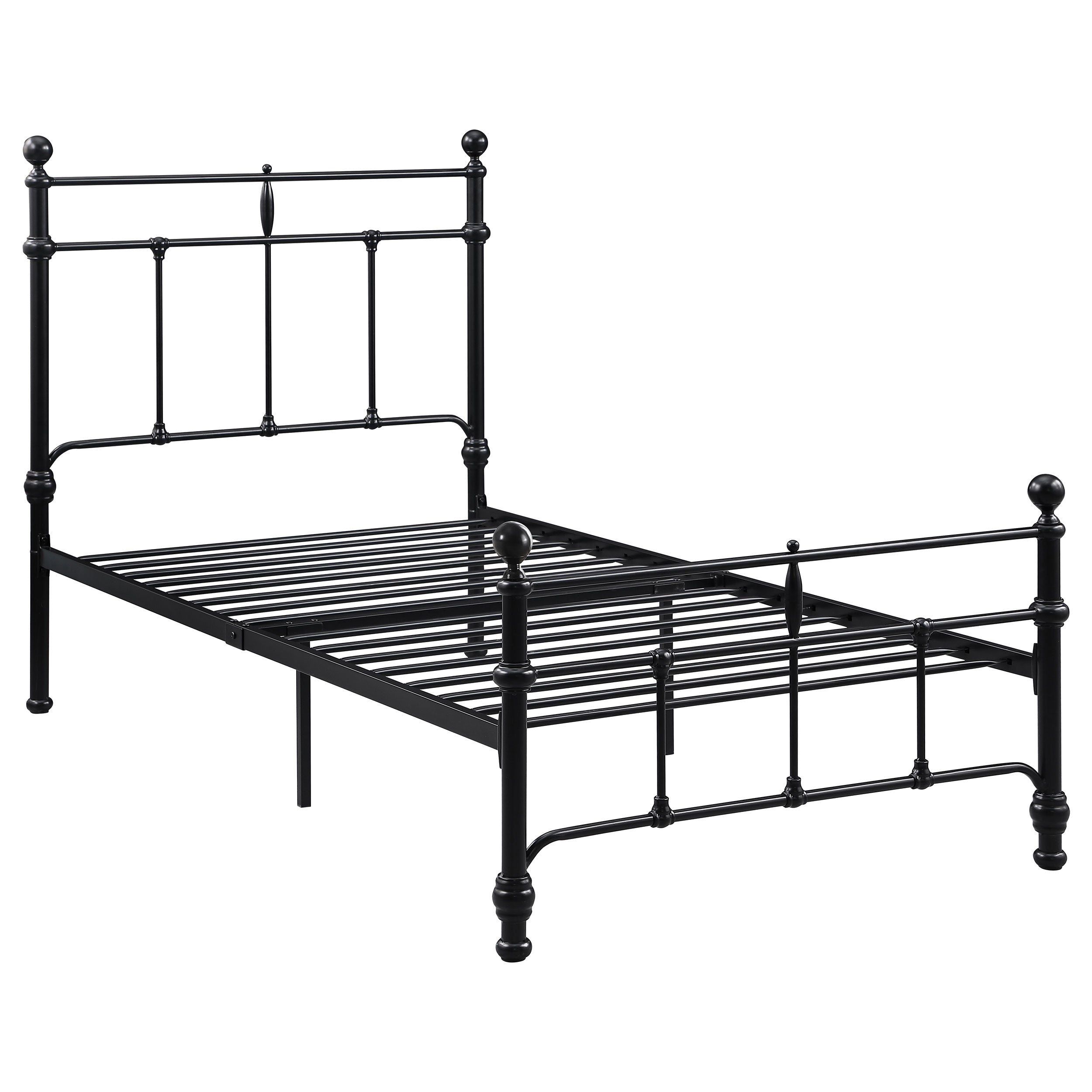 Orleans Furniture - Coaster - Novak 48-inch Metal Twin Open Frame Bed Matte Black - 316001T