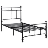 Orleans Furniture - Coaster - Novak 48-inch Metal Twin Open Frame Bed Matte Black - 316001T