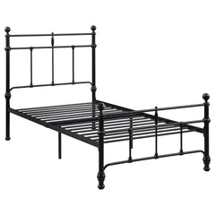 Orleans Furniture - Coaster - Novak 48-inch Metal Twin Open Frame Bed Matte Black - 316001T