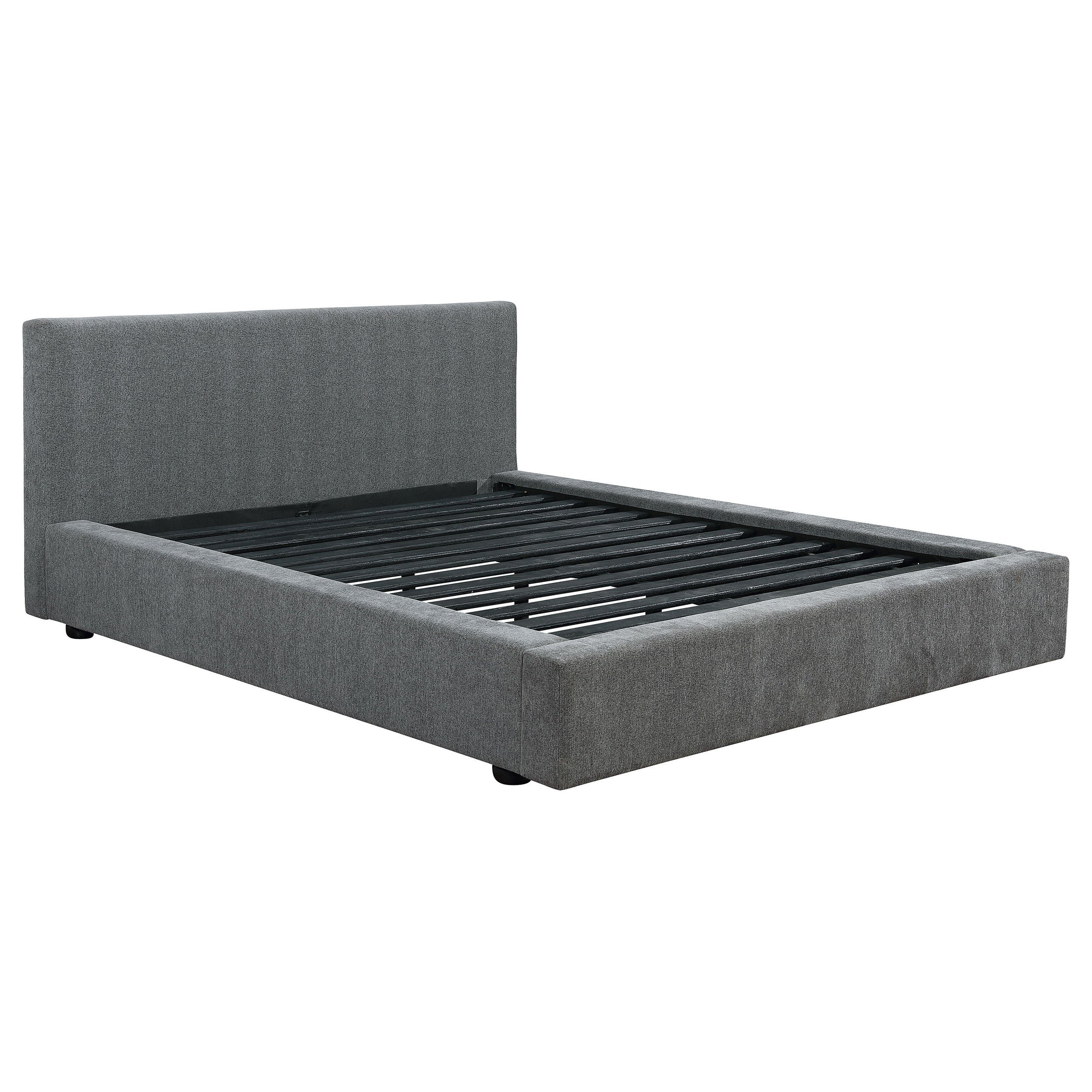 Orleans Furniture - Coaster - Gregory Upholstered Eastern King Panel Bed Graphite - 316020KE