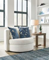 Orleans Furniture - Ashley Furniture - Padova Living Room - Swivel Accent Chair / Ivory - 3370644