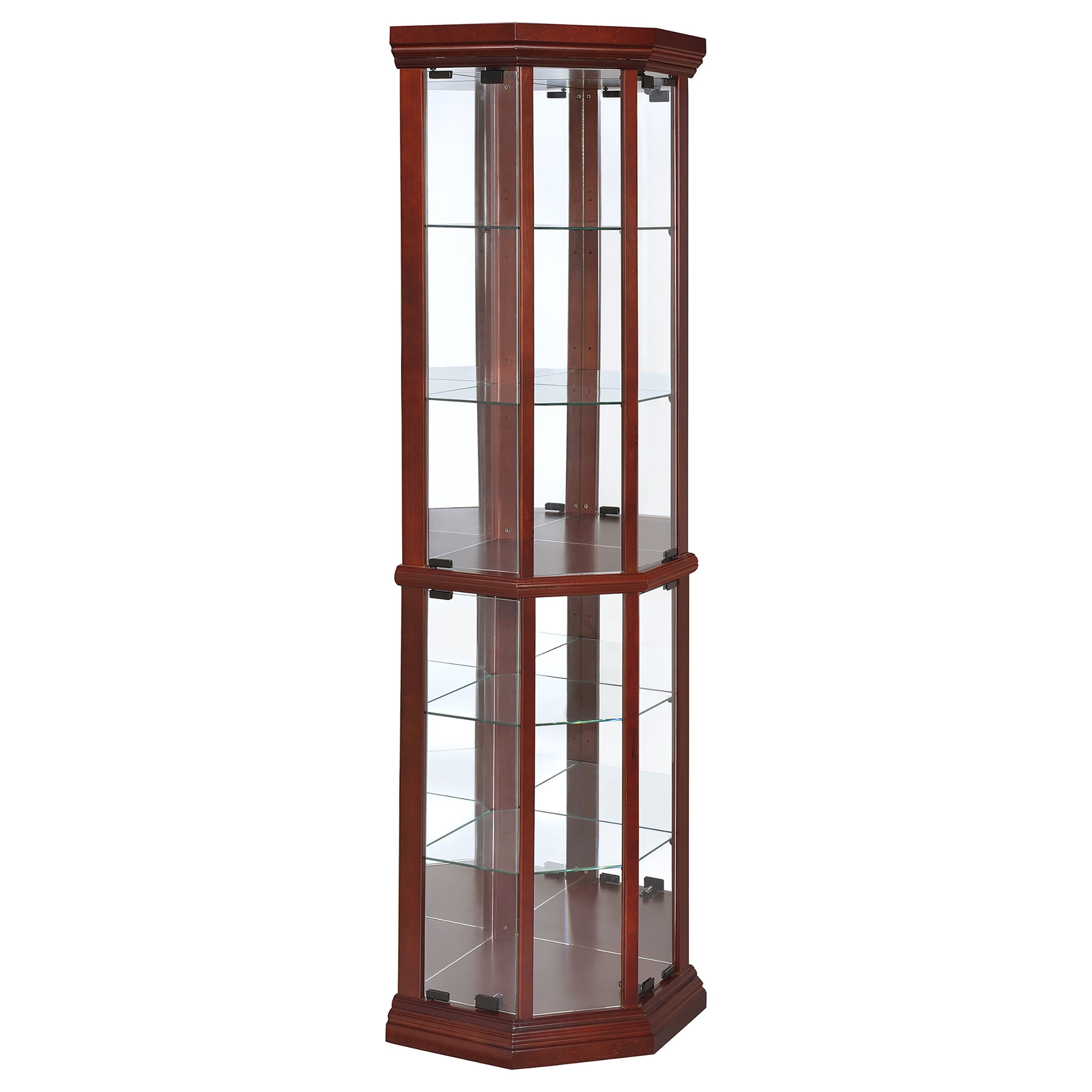 Orleans Furniture - Coaster - Appledale 6-shelf Corner Curio Display Cabinet Medium Brown - 3393