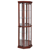 Orleans Furniture - Coaster - Appledale 6-shelf Corner Curio Display Cabinet Medium Brown - 3393