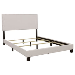 Orleans Furniture - Coaster - Boyd Upholstered Eastern King Panel Bed Ivory - 350051KE