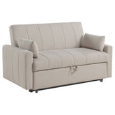 Orleans Furniture - Coaster - Portland Boucle Upholstered Sleeper Sofa Bed Latte - 350142