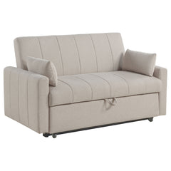 Orleans Furniture - Coaster - Portland Boucle Upholstered Sleeper Sofa Bed Latte - 350142
