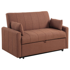 Orleans Furniture - Coaster - Portland Boucle Upholstered Sleeper Sofa Bed Copper - 350145