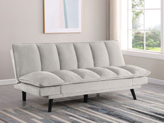 Laredo Upholstered Tufted Convertible Sofa Bed Light Grey
