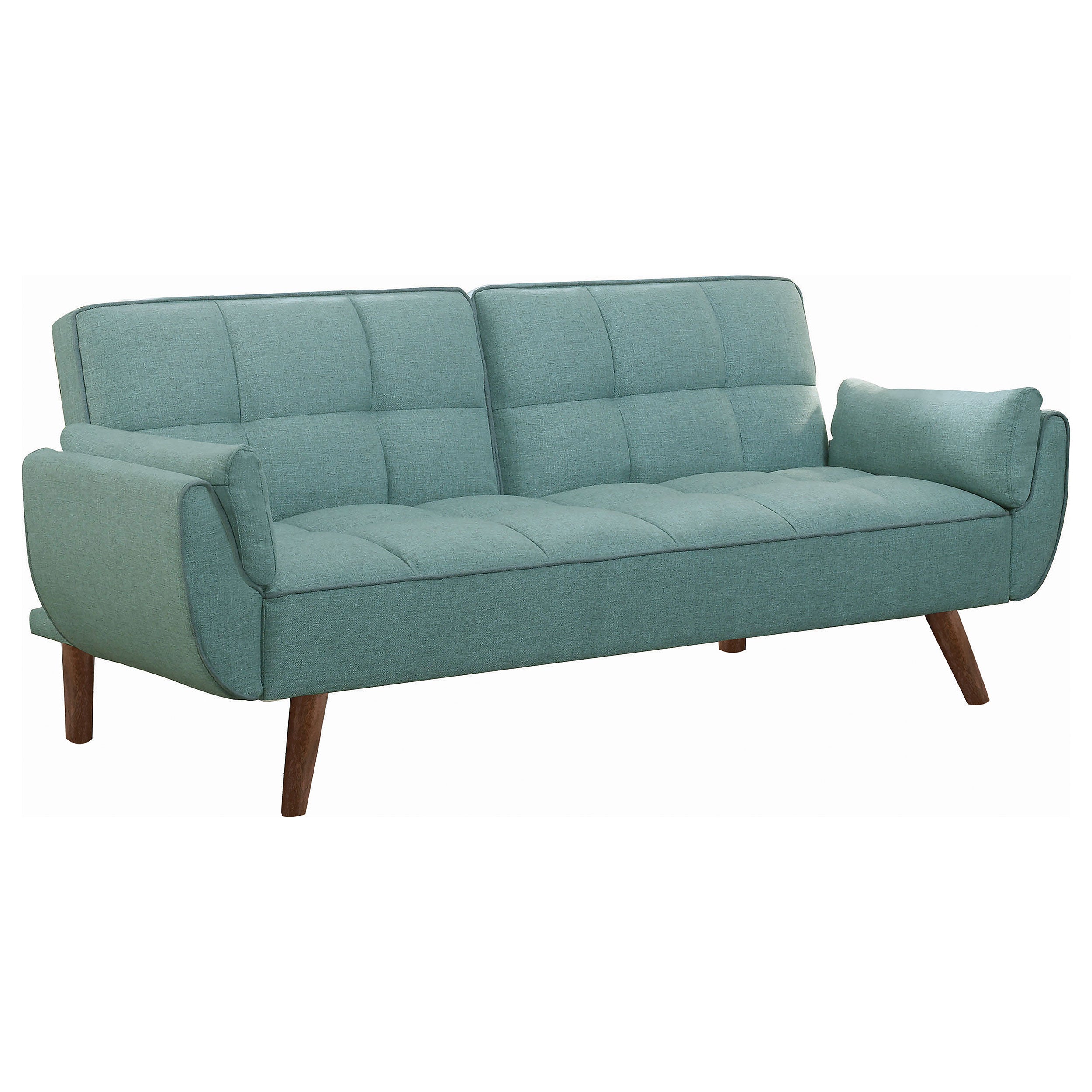 Orleans Furniture - Coaster - Caufield Upholstered Convertible Sofa Bed Turquoise Blue - 360097