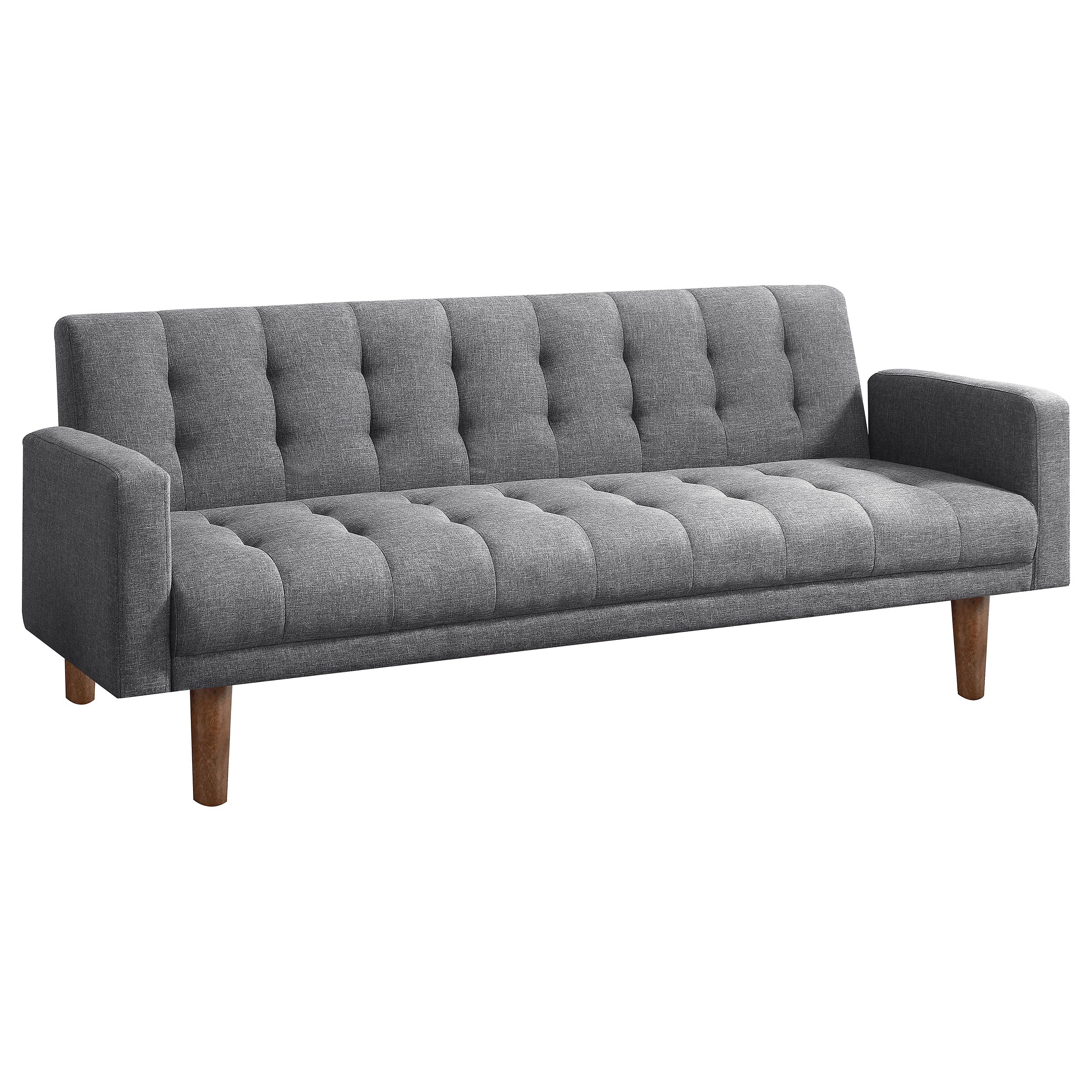 Orleans Furniture - Coaster - Sommer Upholstered Tufted Convertible Sofa Bed Grey - 360150