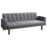 Orleans Furniture - Coaster - Sommer Upholstered Tufted Convertible Sofa Bed Grey - 360150