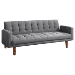 Orleans Furniture - Coaster - Sommer Upholstered Tufted Convertible Sofa Bed Grey - 360150