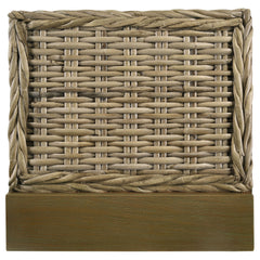 Zyla Woven Rattan California King Panel Headboard Kubu Grey