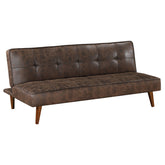 Orleans Furniture - Coaster - Jenson Upholstered Tufted Convertible Sofa Bed Dark Coffee - 360237