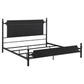 Orleans Furniture - Coaster - Cameron 51-inch Metal Eastern King Panel Bed Black - 360321KE