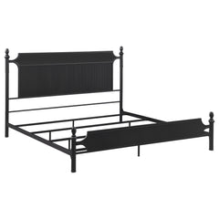 Orleans Furniture - Coaster - Cameron 51-inch Metal Eastern King Panel Bed Black - 360321KE