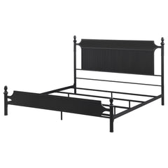 Cameron 51-inch Metal Eastern King Panel Bed Black