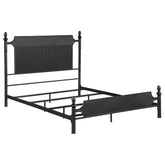 Orleans Furniture - Coaster - Cameron 51-inch Metal Queen Panel Bed Black - 360321Q