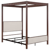 Orleans Furniture - Coaster - Zimmerlee 89-inch Metal Eastern King Canopy Bed Rust Brown - 360331KE