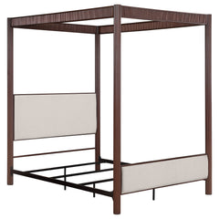 Orleans Furniture - Coaster - Zimmerlee 89-inch Metal Eastern King Canopy Bed Rust Brown - 360331KE