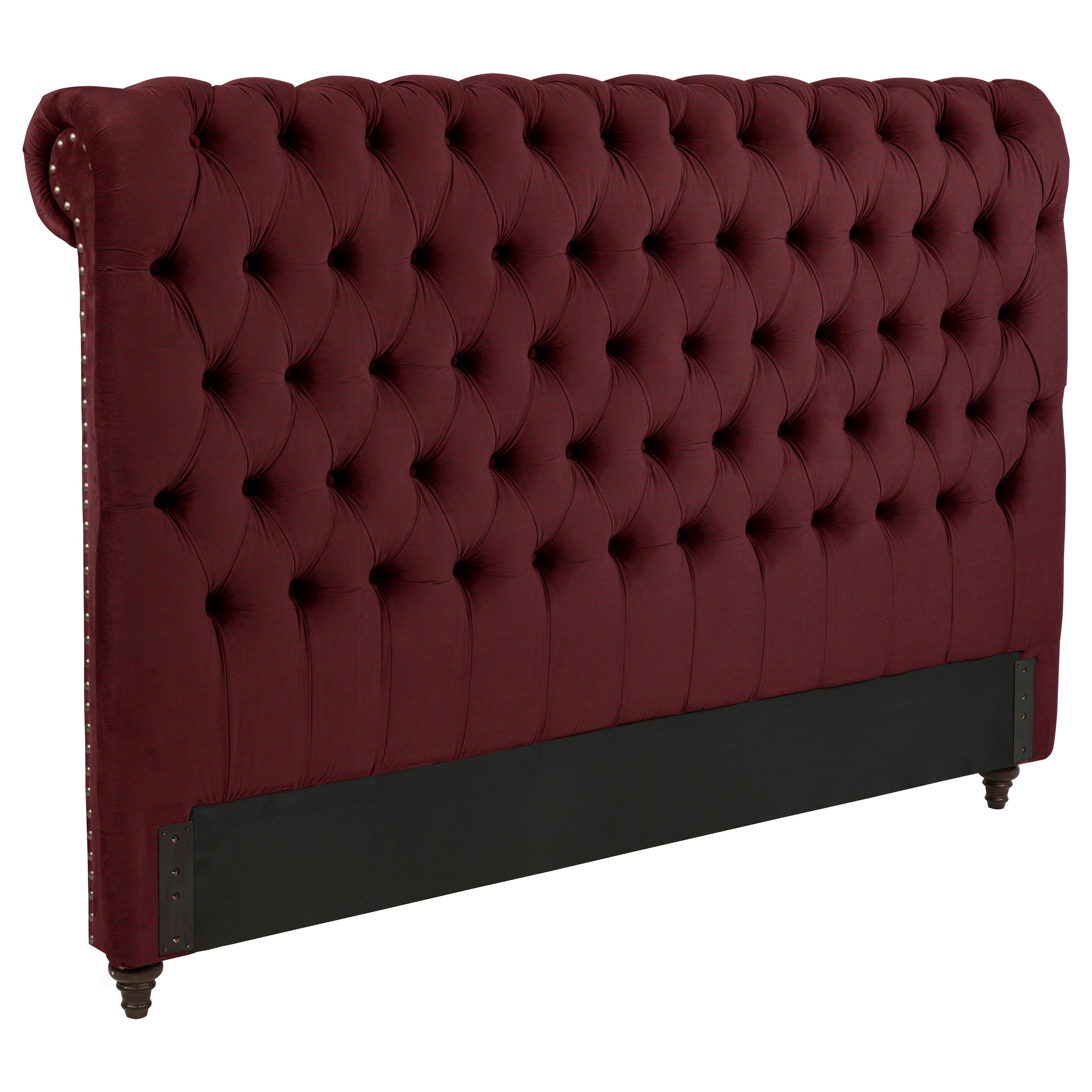 Orleans Furniture - Coaster - Devon 57-inch Upholstered Eastern King Headboard Wine Red - 360341KEB1