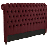 Orleans Furniture - Coaster - Devon 57-inch Upholstered Eastern King Headboard Wine Red - 360341KEB1