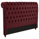 Orleans Furniture - Coaster - Devon 57-inch Upholstered California King Headboard Wine Red - 360341KWB1