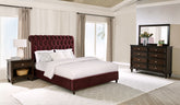 Orleans Furniture - Coaster - Devon 4-piece Queen Bedroom Set Wine Red and Dark Oak - 360341Q-S4
