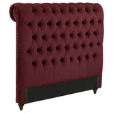 Orleans Furniture - Coaster - Devon 57-inch Upholstered Queen Headboard Wine Red - 360341QB1