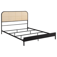 Orleans Furniture - Coaster - Amherst Radio Weave Rattan Metal Queen Bed Black - 360351Q
