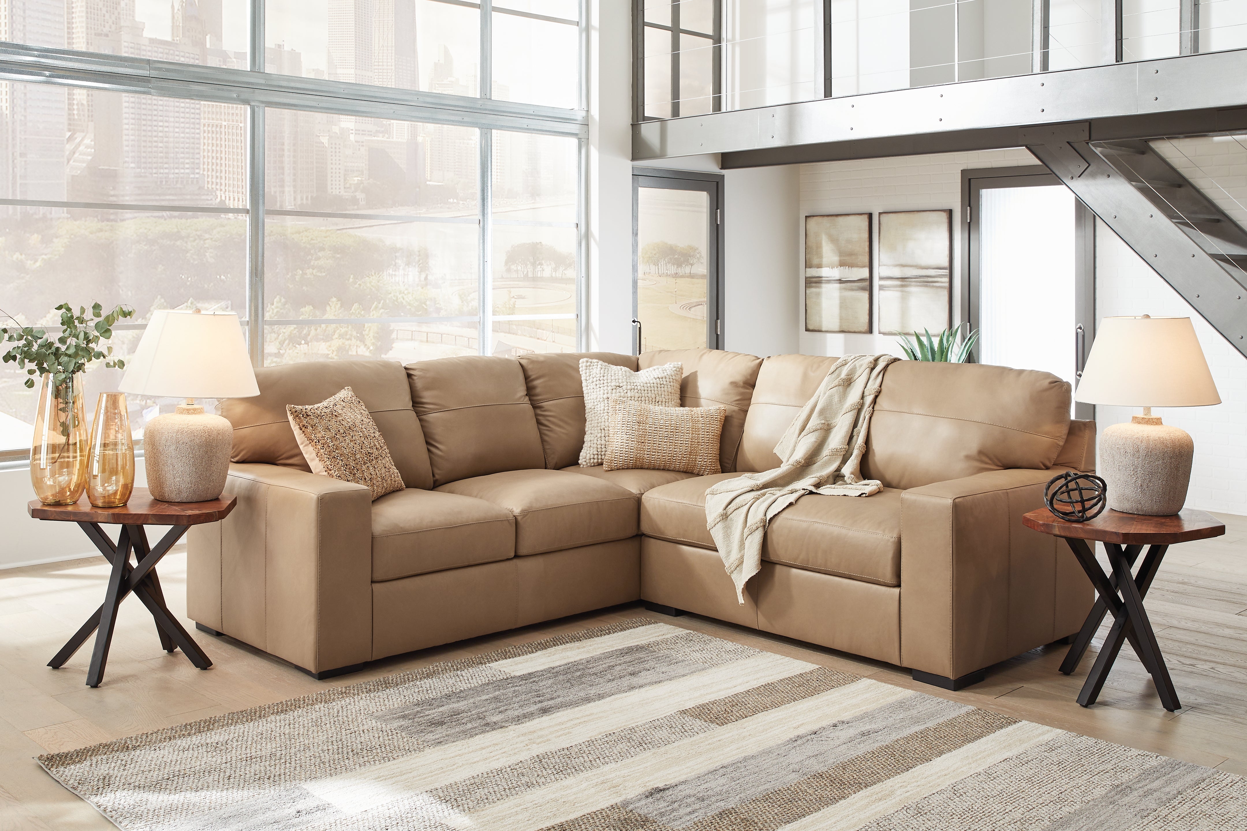 Orleans Furniture - Ashley Furniture - Bandon Sectional - LAF 3-Piece Sectional / Toffee - 38006S3