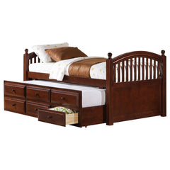 Orleans Furniture - Coaster - Norwood 3-drawer Twin Bed with Captains Trundle Chestnut - 400381T
