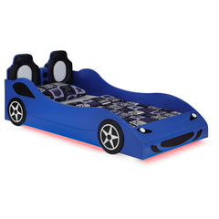 Orleans Furniture - Coaster - Cruiser Wood Twin LED Race Car Bed and 7-inch Mattress Blue - 400478-SM