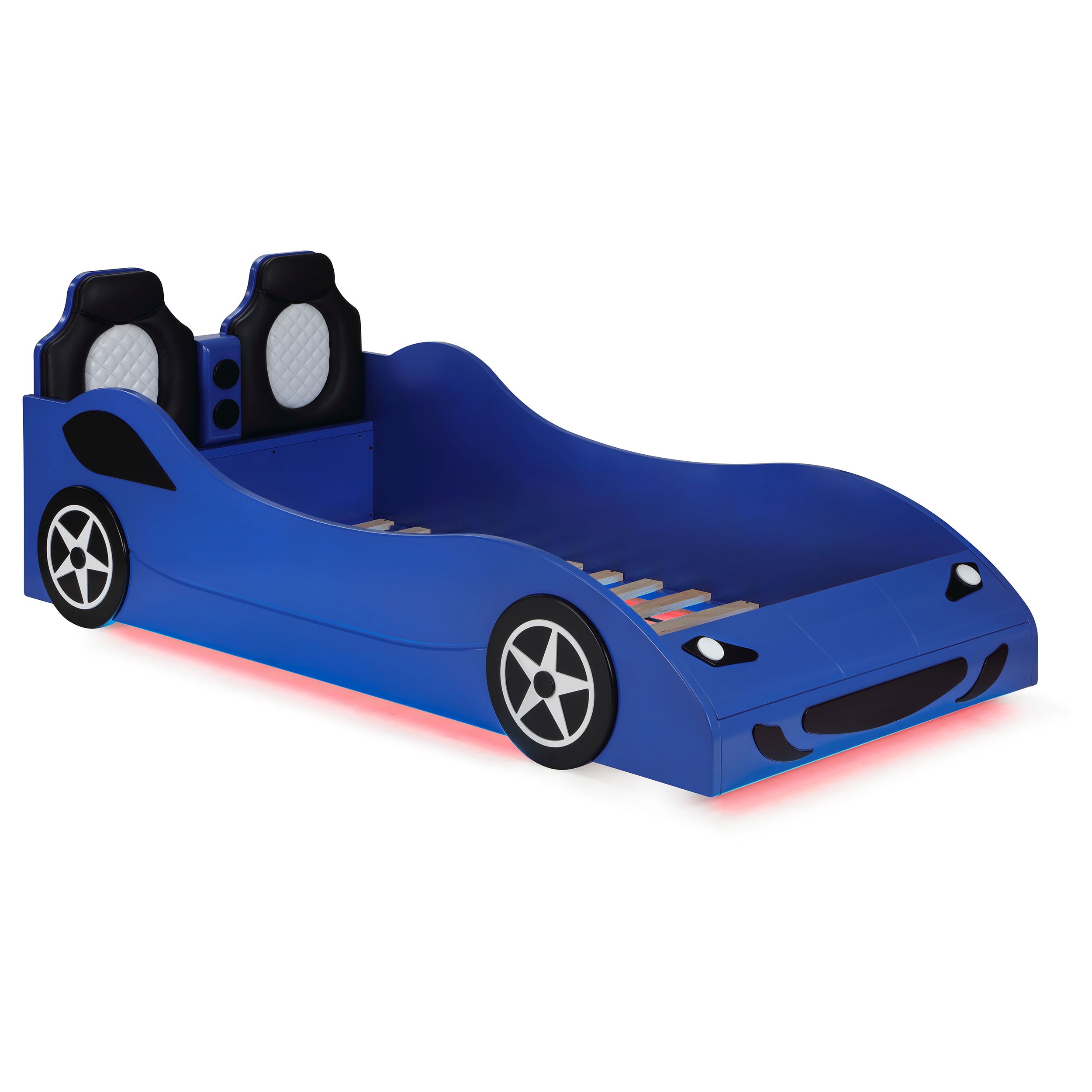 Orleans Furniture - Coaster - Cruiser Wood Twin LED Race Car Bed Blue - 400478