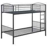 Orleans Furniture - Coaster - Anson Twin Over Twin Bunk Bed Gunmetal - 400739T