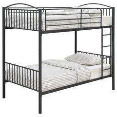 Anson Twin Over Twin Bunk Bed Gunmetal
