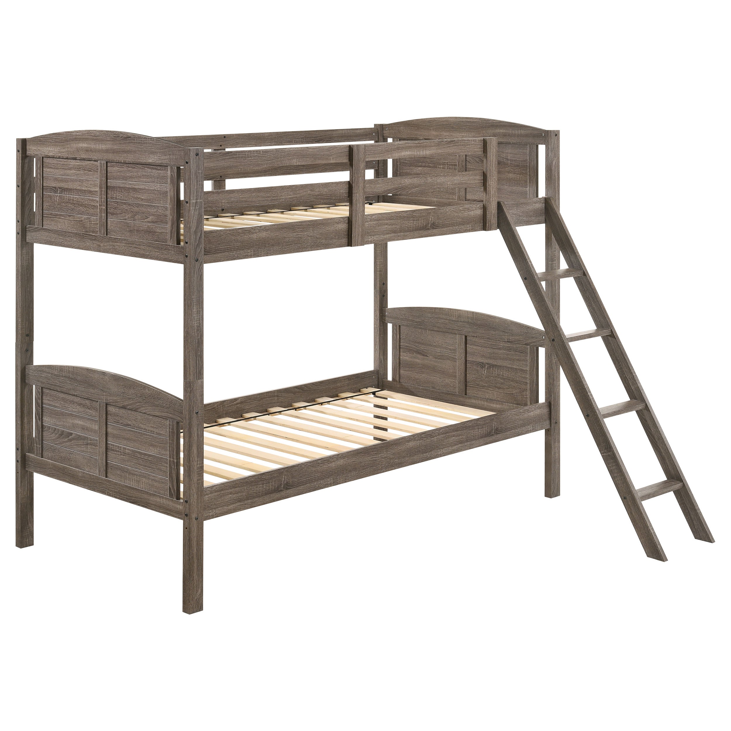 Orleans Furniture - Coaster - Flynn Wood Twin Over Twin Bunk Bed Weathered Brown - 400808