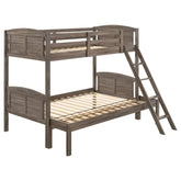 Orleans Furniture - Coaster - Flynn Wood Twin Over Full Bunk Bed Weathered Brown - 400809