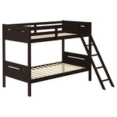 Orleans Furniture - Coaster - Littleton Wood Twin Over Twin Bunk Bed Espresso - 405051BRN