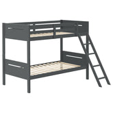 Orleans Furniture - Coaster - Littleton Wood Twin Over Twin Bunk Bed Grey - 405051GRY