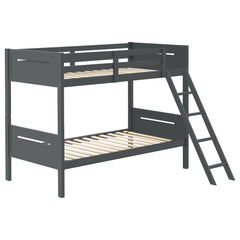 Orleans Furniture - Coaster - Littleton Wood Twin Over Twin Bunk Bed Grey - 405051GRY