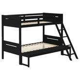 Orleans Furniture - Coaster - Littleton Wood Twin Over Full Bunk Bed Black - 405052BLK