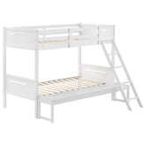 Orleans Furniture - Coaster - Littleton Wood Twin Over Full Bunk Bed White - 405052WHT