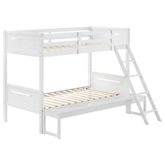Orleans Furniture - Coaster - Littleton Wood Twin Over Full Bunk Bed White - 405052WHT
