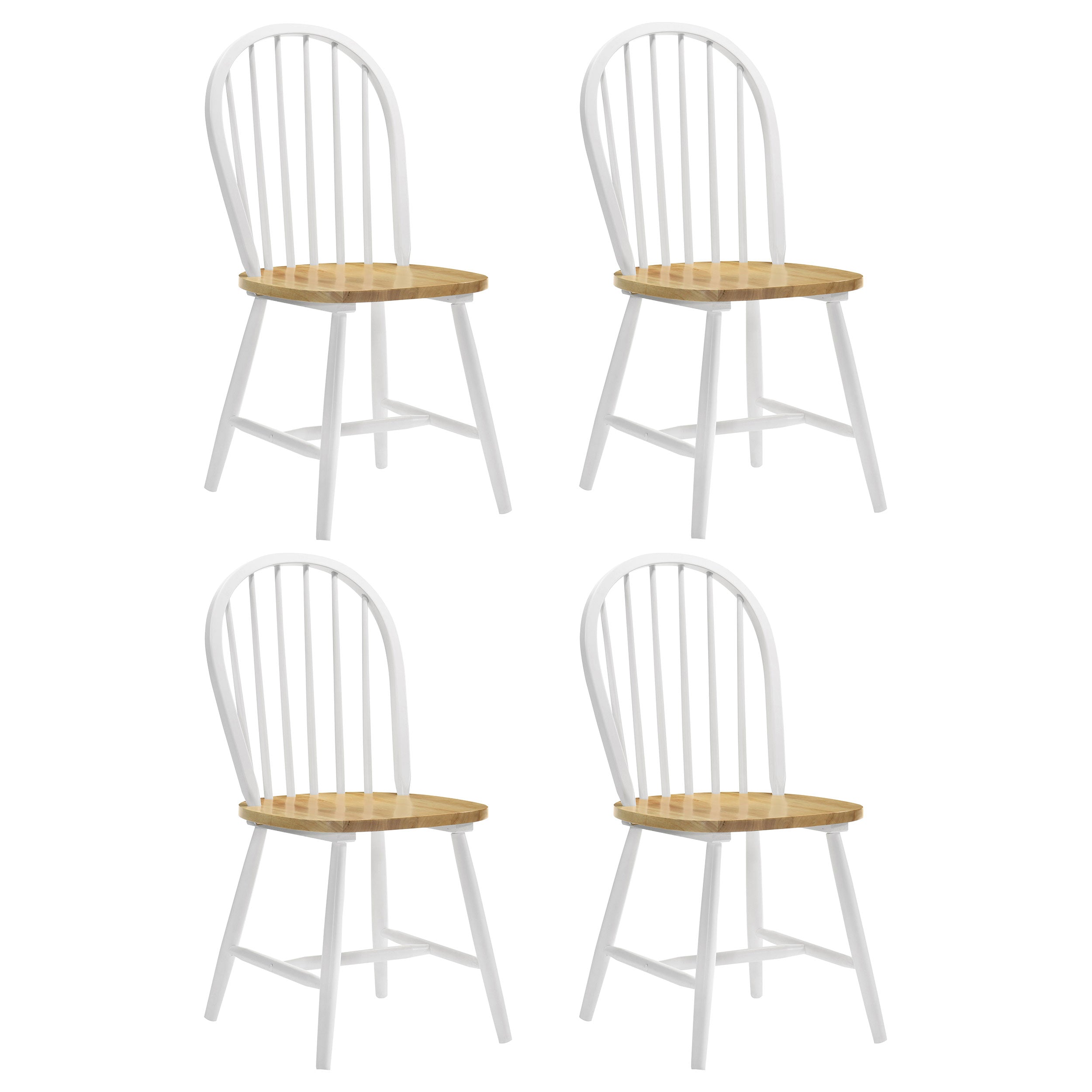 Orleans Furniture - Coaster - Cinder Wood Dining Side Chair White (Set of 4) - 4129