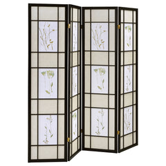 Orleans Furniture - Coaster - Catabella 4-Panel Room Divider Folding Shoji Screen Floral - 4407