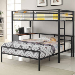Orleans Furniture - Coaster - Fisher Twin Over Full Workstation Loft Bed Set Gunmetal - 460229-S2F